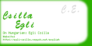 csilla egli business card